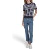 image:imageNautica Womens Short Sleeve Cable Pullover Sweater with TippingNight Sky Ivory