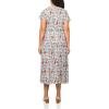image:imageNautica Womens Short Sleeve Floral Knit Midi DressBloom Multi