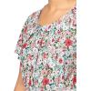 image:imageNautica Womens Short Sleeve Floral Knit Midi DressBloom Multi