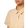 image:imageNautica Womens Short Sleeve Linen Blend Button Up Collared Camp ShirtIrish Cream