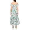 image:imageNautica Womens Short Sleeve Midi Dress Off The Shoulder DressBright White Multi