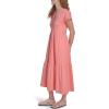 image:imageNautica Womens Short Sleeve Midi Tiered Solid DressBloom