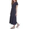 image:imageNautica Womens Short Sleeve Midi Tiered Solid DressNight Sky