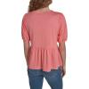 image:imageNautica Womens Short Sleeve Peplum Solid Bow Detail TopBloom