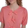 image:imageNautica Womens Short Sleeve Peplum Solid Bow Detail TopBloom