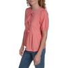 image:imageNautica Womens Short Sleeve Peplum Solid Bow Detail TopBloom