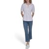 image:imageNautica Womens Short Sleeve Peplum Solid Bow Detail TopBright White