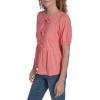image:imageNautica Womens Short Sleeve Peplum Solid Bow Detail TopPeony