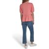 image:imageNautica Womens Short Sleeve Peplum Solid Bow Detail TopPeony