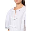image:imageNautica Womens Short Sleeve Poplin Peplum Tie Front TopBright White