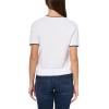 image:imageNautica Womens Short Sleeve Striped Pullover Sweater with TippingBright White Night Sky