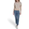 image:imageNautica Womens Short Sleeve Striped Pullover Sweater with TippingNight Sky Bright White