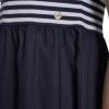 image:imageNautica Womens Sleeveless Midi Mixed Media Striped DressNight Sky Bright White