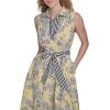 image:imageNautica Womens Sleeveless Shirtdress Belted Floral DressSunshine Bright Whtie