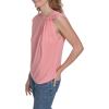 image:imageNautica Womens Sleeveless Twist Tie Soft Solid TopPeony