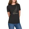 image:imageNautica Womens Solid Short Sleeve Crew Neckline TShirtBlack