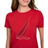 image:imageNautica Womens Solid Short Sleeve Crew Neckline TShirtHaute Red