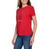 image:imageNautica Womens Solid Short Sleeve Crew Neckline TShirtHaute Red