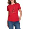 image:imageNautica Womens Solid Short Sleeve Crew Neckline TShirtHaute Red