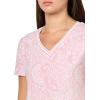 image:imageNautica Womens Solid VNeck Short Sleeve TShirtBridal RoseBright White