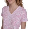 image:imageNautica Womens Solid VNeck Short Sleeve TShirtEnglish Rose Multi