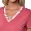 image:imageNautica Womens Solid VNeck Short Sleeve TShirtMineral Red