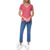 image:imageNautica Womens Solid VNeck Short Sleeve TShirtMineral Red