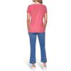 image:imageNautica Womens Solid VNeck Short Sleeve TShirtMineral Red