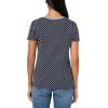 image:imageNautica Womens Solid VNeck Short Sleeve TShirtNight Sky Bright White