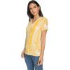 image:imageNautica Womens Stripe VNeck Short Sleeve TShirtGoldenrodWhite