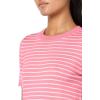 image:imageNautica Womens V Neck Stripe Short Sleeve SweaterPeony Ivory