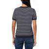 image:imageNautica Womens V Neck Stripe Short Sleeve SweaterSky Captain Ivory