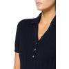 image:imageNautica Womens VNeck Cable Polo Long SleeveNight Sky
