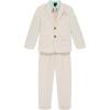 image:imageNautica Boys 4piece Suit Set with Dress Shirt Tie Jacket and PantsSilvered Birch Linen