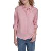 image:imageNautica Womens Button Front Long Sleeve Roll Tab ShirtBridal Rose