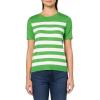 image:imageNautica Womens Crew Neck Stripe Short Sleeve SweaterNew Leaf Ivory