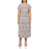 image:imageNautica Womens Short Sleeve Floral Knit Midi DressBloom Multi