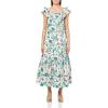 image:imageNautica Womens Short Sleeve Midi Dress Off The Shoulder DressBright White Multi