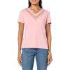 image:imageNautica Womens V Neck Solid Short Sleeve Shirt with LaceBridal Rose