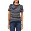 image:imageNautica Womens V Neck Stripe Short Sleeve SweaterSky Captain Ivory