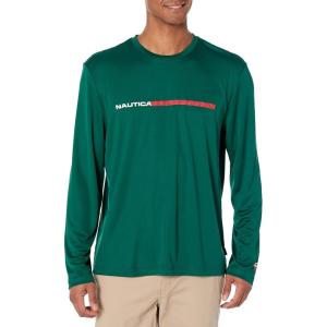 image:imageNautica Mens Nautica Competition Sustainably Crafted LongSleeve TShirtTidal Green