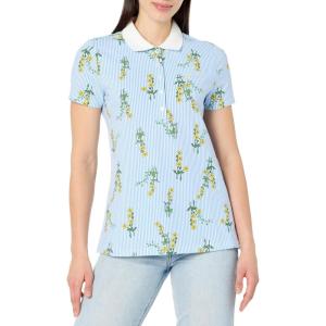 image:imageNautica Womens 5Button Short Sleeve Breathable 100 Cotton Polo ShirtDaffodil Multi