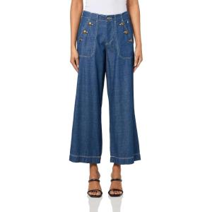 image:imageNautica Womens Button Pocket Wide Leg Sailor JeansIndigo Wash