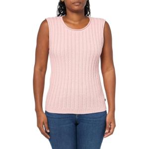 image:imageNautica Womens Cable Shell Solid Sleeveless SweaterBridal Rose