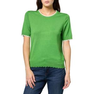 image:imageNautica Womens Crew Neck Solid Short Sleeve SweaterNew LeafBright White