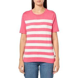 image:imageNautica Womens Crew Neck Stripe Short Sleeve SweaterRosette Multi