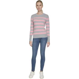 image:imageNautica Womens Crewneck Stripe Long Sleeve Crewneck SweaterMist Heather Multi