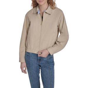 image:imageNautica Womens Long Sleeve Cotton Collared Zip Front JacketIrish Creme