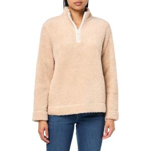 image:imageNautica Womens Mockneck Fleece Sweater PulloverLight Heather Fawn