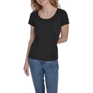 image:imageNautica Womens Short Sleeve Solid Cotton Scoop Neck TShirtBlack